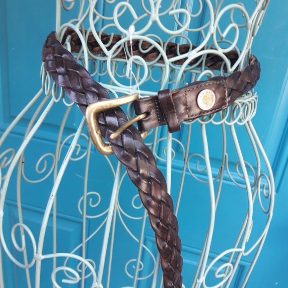 Genuine Leather Belt Mens Vintage Patagonia Braided Woven Real Leather - Picture 5 of 11